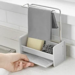 Kitchen Rag Racks Holders Dish Cloth Drain Washbasin Organizer Sponge Soap Rack Multi-function Storage Kitchen Bathroom Tools