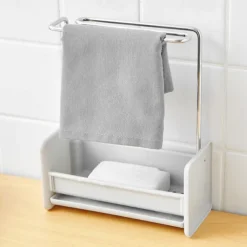 Kitchen Rag Racks Holders Dish Cloth Drain Washbasin Organizer Sponge Soap Rack Multi-function Storage Kitchen Bathroom Tools