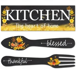 Kitchen Restaurant Sign Wall Decoration Wooden Sign Door Sign Home Decoration Gift