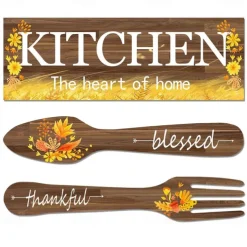 Kitchen Restaurant Sign Wall Decoration Wooden Sign Door Sign Home Decoration Gift