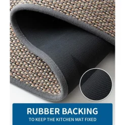 Kitchen Rugs and Mats Non Skid Washable, Absorbent Runner Rugs for Kitchen, Front of Sink, Kitchen Mats for Floor