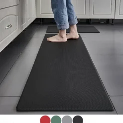 Kitchen Rugs and Mats Standing Rug Cushioned Anti-Fatigue Floor Carpet, Pu Leather Comfort Standing Foam Mat Home, Office, Sink, Laundry,Stand-up Desks