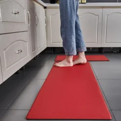 Kitchen Rugs and Mats Standing Rug Cushioned Anti-Fatigue Floor Carpet, Pu Leather Comfort Standing Foam Mat Home, Office, Sink, Laundry,Stand-up Desks