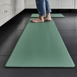 Kitchen Rugs and Mats Standing Rug Cushioned Anti-Fatigue Floor Carpet, Pu Leather Comfort Standing Foam Mat Home, Office, Sink, Laundry,Stand-up Desks