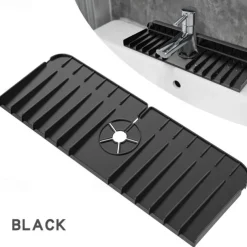 Kitchen Silicone Faucet Mat Sink Splash Guard Faucet Drainage Mat Drying Pad Kitchen Bathroom Countertop Protection Mat