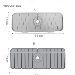 Kitchen Silicone Faucet Mat Sink Splash Guard Faucet Drainage Mat Drying Pad Kitchen Bathroom Countertop Protection Mat