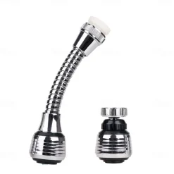 Kitchen Sink Faucet Sprayer Water Saving Aerator 360 Degrees Rotatable Bubbler Filter Free To Bend Nozzle Flexible Tap