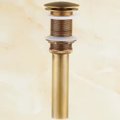 Kitchen Sink Mixer Faucet with Pull Out Spray, 360 Swivel Pull Down Vessel Taps Antique Brass/Black Deck Mounted, Antique Single Handle One Hole Kitchen Taps