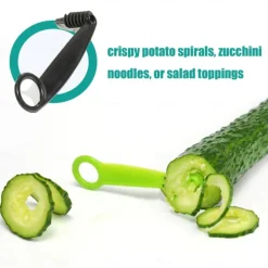 Kitchen Spiral and V-Shaped Tools, Spiral Slicer Blade Hand Slicer Cutter Potato Cucumber Vegetables Spirals Knife Kitchen Accessories Tool,Manual Screw Peelers Kitchens and Dining Toolings