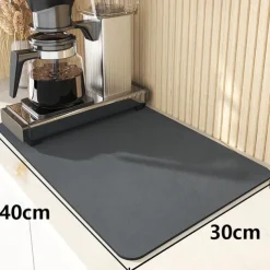 kitchen Super Absorbent Draining Mat Kitchen Draining Mat Super Absorbent Kitchen Sink Drainer Counter Mat Anti-Slip Absorbent Draining Mat Kitchen Counter Quick Dry Dish Drainer Mat