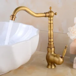 Kitchen Taps Sink Mixer Vessel Faucet, Single Handle with Cold and Hot Hose