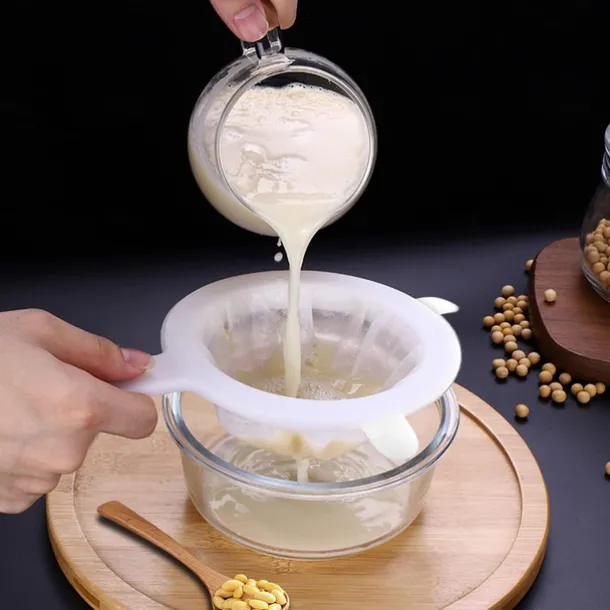 Kitchen Ultra-Fine Nylon Mesh Strainer Food Yogurt Mesh Sieve Plastic Mesh Colander with Handle Mini Brine Shrimp Separation Net for Filtering Juice Juice Milk Honey