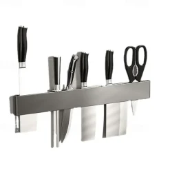 Knife Holder Stainless Steel Punch-Free Kitchen Knife Chopstick Holder Multifunctional Storage Rack Wall-Mounted