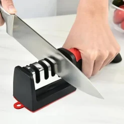 Knife Sharpener 4 Stages Professional Kitchen Sharpening Stone Grinder Knives Whetstone Tungsten Diamond Ceramic Sharpener Tool