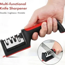 Knife Sharpener 4 Stages Professional Kitchen Sharpening Stone Grinder Knives Whetstone Tungsten Diamond Ceramic Sharpener Tool
