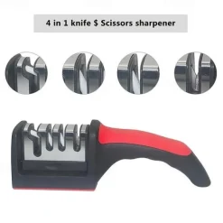 Knife Sharpener 4 Stages Professional Kitchen Sharpening Stone Grinder Knives Whetstone Tungsten Diamond Ceramic Sharpener Tool