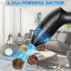 4.3Kpa Keyboard Vacuum Cleaner Mini, Handheld Computer Vacuum Cordless for Car Laptop Sewing Machine Portable Keyboard Vac USB Desk Crumbs Dust Cleaners