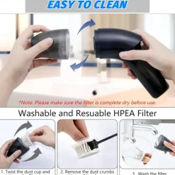 4.3Kpa Keyboard Vacuum Cleaner Mini, Handheld Computer Vacuum Cordless for Car Laptop Sewing Machine Portable Keyboard Vac USB Desk Crumbs Dust Cleaners