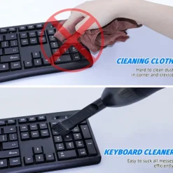 4.3Kpa Keyboard Vacuum Cleaner Mini, Handheld Computer Vacuum Cordless for Car Laptop Sewing Machine Portable Keyboard Vac USB Desk Crumbs Dust Cleaners