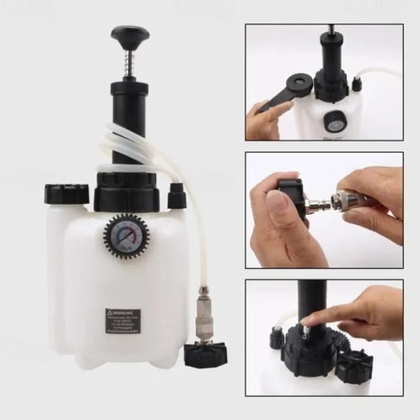3L Brake Bleeder Car Brake Bleeder Brake Fluid Changer With 1L Suction Container For E20 (45mm)