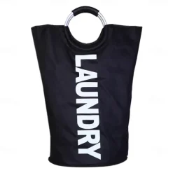 80L Large Laundry Basket, Laundry Hamper, Dirty Clothes Hamper for Laundry, Collapsible, Waterproof Laundry Baskets with Foam Protected Aluminum Handles for Laundry, Dorm, Family