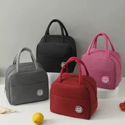 Labeling Meal Bag Small Lunch Box Bag Portable Office Lunch Bag Insulated Lunch Box Bag Oxford Cloth Insulated Bag