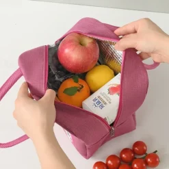 Labeling Meal Bag Small Lunch Box Bag Portable Office Lunch Bag Insulated Lunch Box Bag Oxford Cloth Insulated Bag