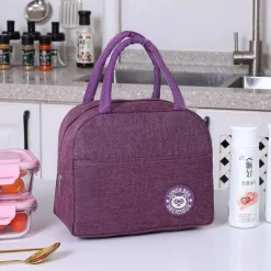 Labeling Meal Bag Small Lunch Box Bag Portable Office Lunch Bag Insulated Lunch Box Bag Oxford Cloth Insulated Bag