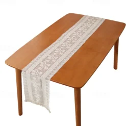 Lace Table Runner Dining Table Decoration, Farmhouse Tablerunner Table Flag Decor For Dining Weddig Party Holiday