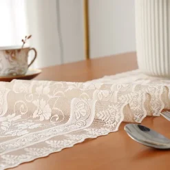 Lace Table Runner Dining Table Decoration, Farmhouse Tablerunner Table Flag Decor For Dining Weddig Party Holiday