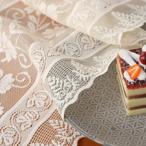 Lace Table Runner Dining Table Decoration, Farmhouse Tablerunner Table Flag Decor For Dining Weddig Party Holiday