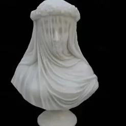 Lady Statue, Veiled Lady Bust Greek Goddess Statue Abstract Victorian Veiled Maiden Statue Statue Home Decor Aesthetic for Home Art Collection Ornament