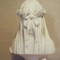 Lady Statue, Veiled Lady Bust Greek Goddess Statue Abstract Victorian Veiled Maiden Statue Statue Home Decor Aesthetic for Home Art Collection Ornament