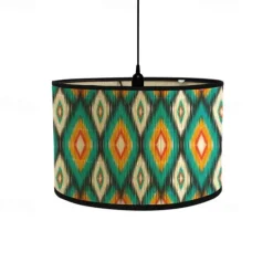 Lampshade Printing Retro Folk House Decoration Chandelier Bamboo Lighting Handicraft Ethnic Style