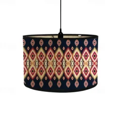 Lampshade Printing Retro Folk House Decoration Chandelier Bamboo Lighting Handicraft Ethnic Style