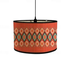 Lampshade Printing Retro Folk House Decoration Chandelier Bamboo Lighting Handicraft Ethnic Style