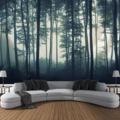 Landscape Forest Hanging Tapestry Wall Art Large Tapestry Mural Decor Photograph Backdrop Blanket Curtain Home Bedroom Living Room Decoration