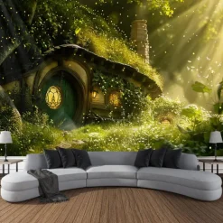 Landscape Forest Hanging Tapestry Wall Art Large Tapestry Mural Decor Photograph Backdrop Blanket Curtain Home Bedroom Living Room Decoration