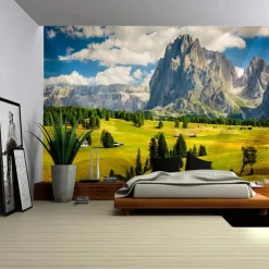 Landscape Forest Waterfall Hanging Tapestry Wall Art Large Tapestry Mural Decor Photograph Backdrop Blanket Curtain Home Bedroom Living Room Decoration