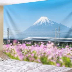 Landscape Mount Fuji Hanging Tapestry Wall Art Large Tapestry Mural Decor Photograph Backdrop Blanket Curtain Home Bedroom Living Room Decoration
