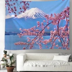 Landscape Mount Fuji Hanging Tapestry Wall Art Large Tapestry Mural Decor Photograph Backdrop Blanket Curtain Home Bedroom Living Room Decoration