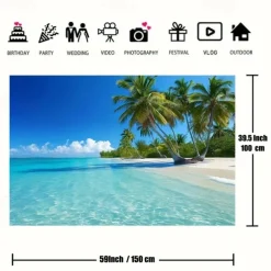 Landscape Ocean View Hanging Tapestry Wall Art Large Tapestry Mural Decor Photograph Backdrop Blanket Curtain Home Bedroom Living Room Decoration