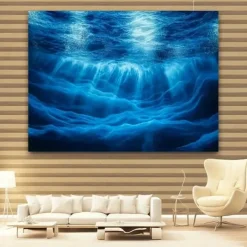Landscape Ocean Wave Hanging Tapestry Wall Art Large Tapestry Mural Decor Photograph Backdrop Blanket Curtain Home Bedroom Living Room Decoration