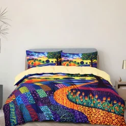 Landscape Pattern Duvet Cover Set Set Soft 3-Piece Luxury Cotton Bedding Set Home Decor Gift Twin Full King Queen Size Duvet Cover