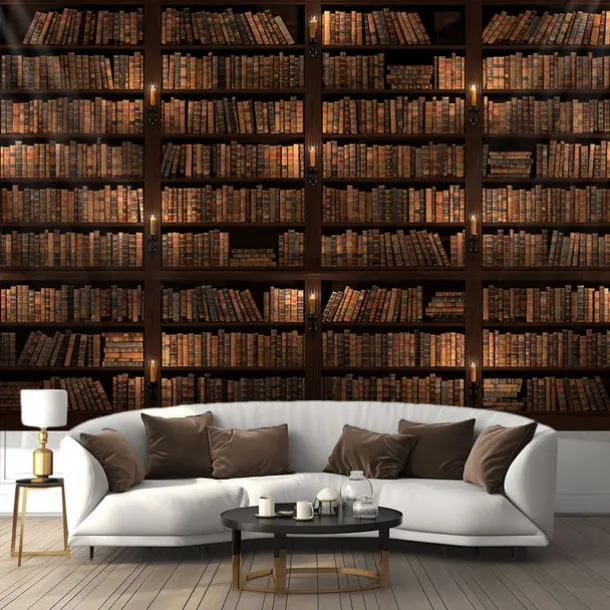 Landscape Vintage Bookshelf Hanging Tapestry Wall Art Large Tapestry Mural Decor Photograph Backdrop Blanket Curtain Home Bedroom Living Room Decoration