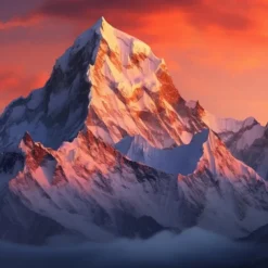 Landscape Wall Art Canvas Winter Snow Mountain Prints and Posters Pictures Decorative Fabric Painting For Living Room Pictures No Frame