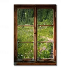 Landscape Wall Art Canvas The Window Modern Art Landscape Home Decoration Décor Rolled Canvas No Frame Unframed