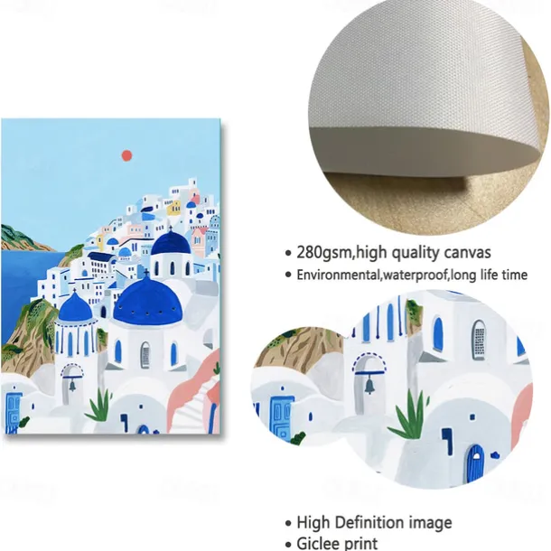 Landscape Wall Art Canvas Nordic Vintage Travel City Poster Paris Lisbon Japan Landscape Art Canvas Painting Housewarming Gift Wall Pictures Home Decor No Frame