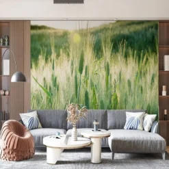 Landscape Wallpaper Mural Green Forest Wall Covering Sticker Peel and Stick Removable PVC/Vinyl Material Self Adhesive/Adhesive Required Wall Decor for Living Room Kitchen Bathroom