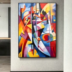 Large Abstract Art Painting on Canvas Hand-painted Original Colorful Canvas Wall Art Colourful Living room Painting on Canvas For Home Decor